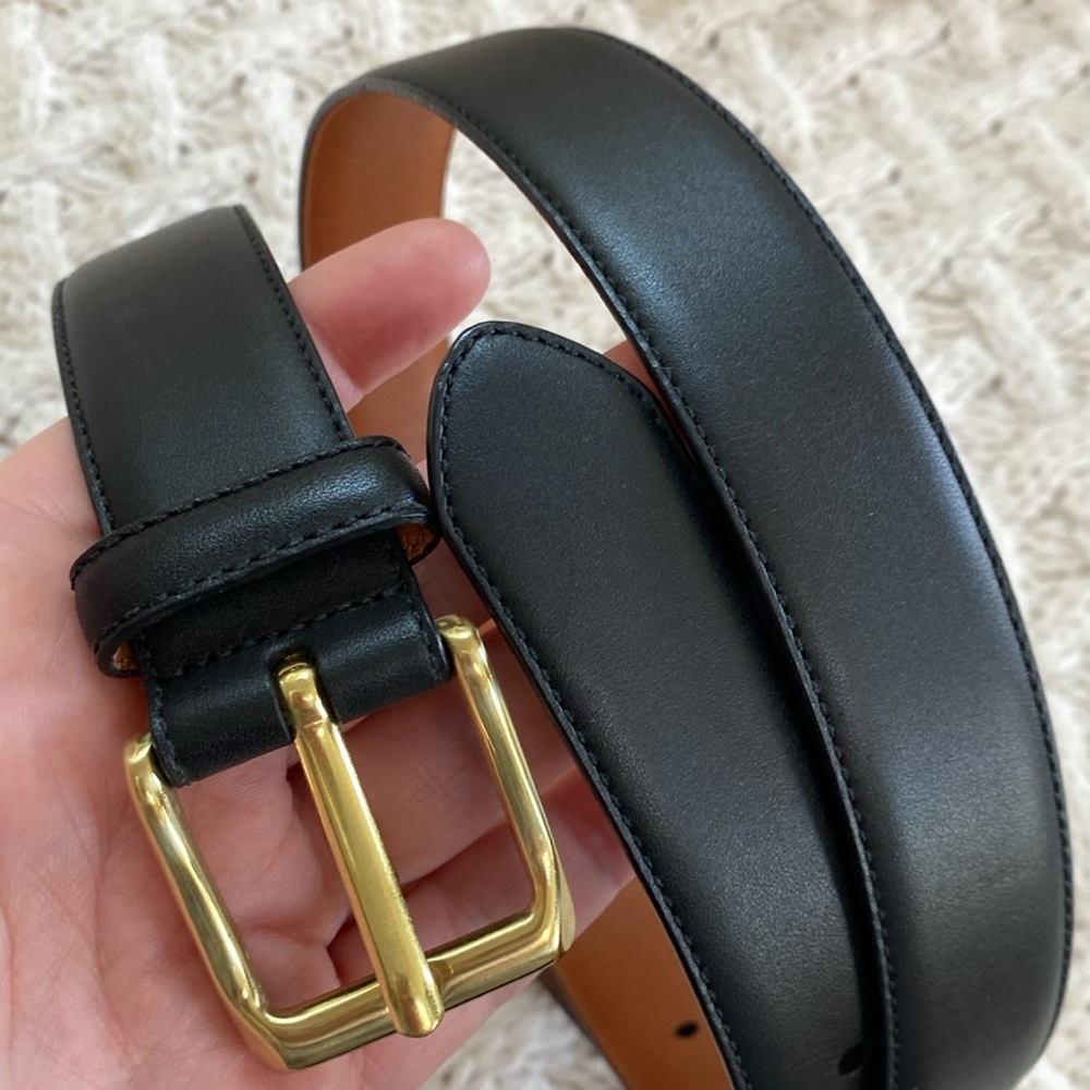 Coach Men Sz38 Leather Belt with Brass Buckle - Picture 3 of 11